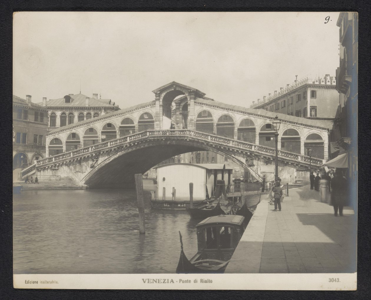 Rialtobrug i Venedig Venedig - Rialtobroen (titel på objekt) af Neue Photographische Gesellschaft