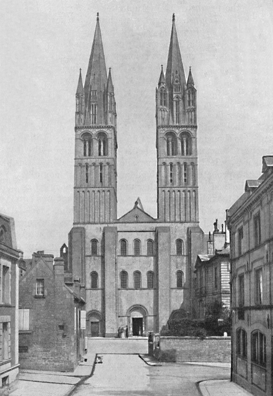 Church of St. Stephen Abbaye Aux Hommes, Caen., 1902 af Neurdein