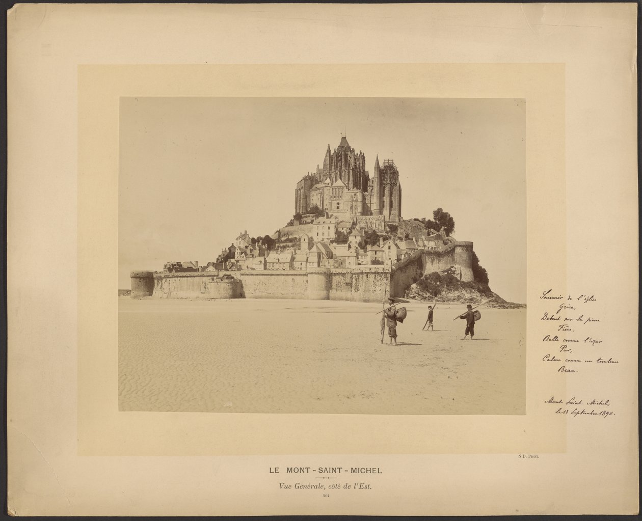 Mont-Saint-Michel, generel udsigt, østsiden af Neurdein freres