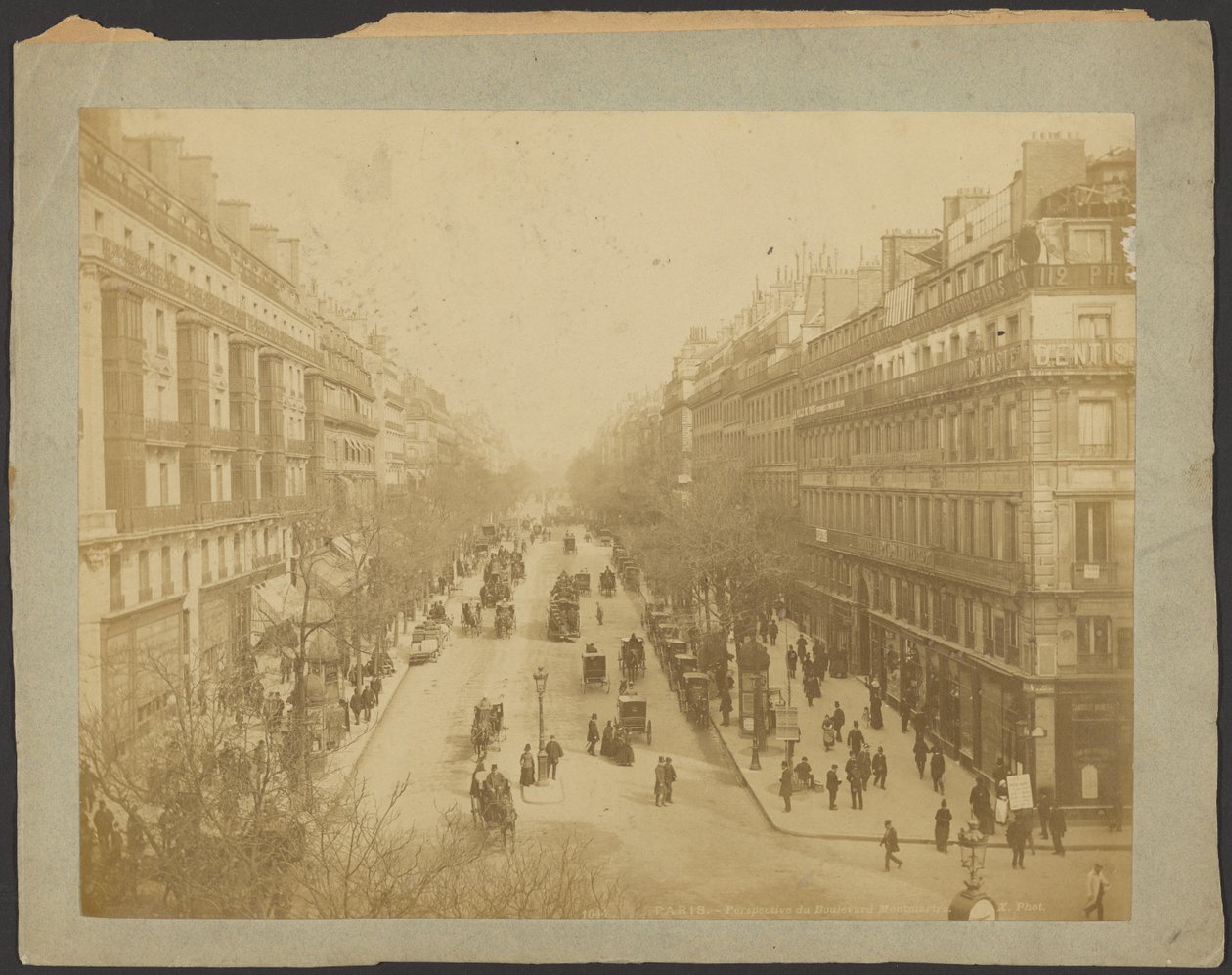 Paris, Boulevard Montmartre perspektiv af Neurdein freres