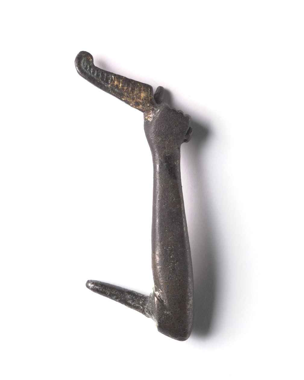 Bronzebjerg fra et "Shawabty-bundt": Arm med fjer, sent 18. til 19. dynasti, ca. 1336-1256 f.Kr. af New Kingdom Egyptian