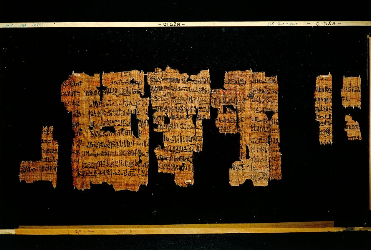 Brudstykker af dokumentet, der indeholder farao Thutmose III