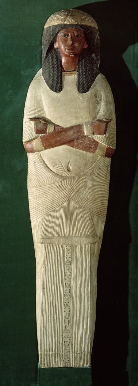 Lågpanel af Piays Mumie, ca. 1279-1213 f.Kr. (malet træ, stuk) af New Kingdom Egyptian