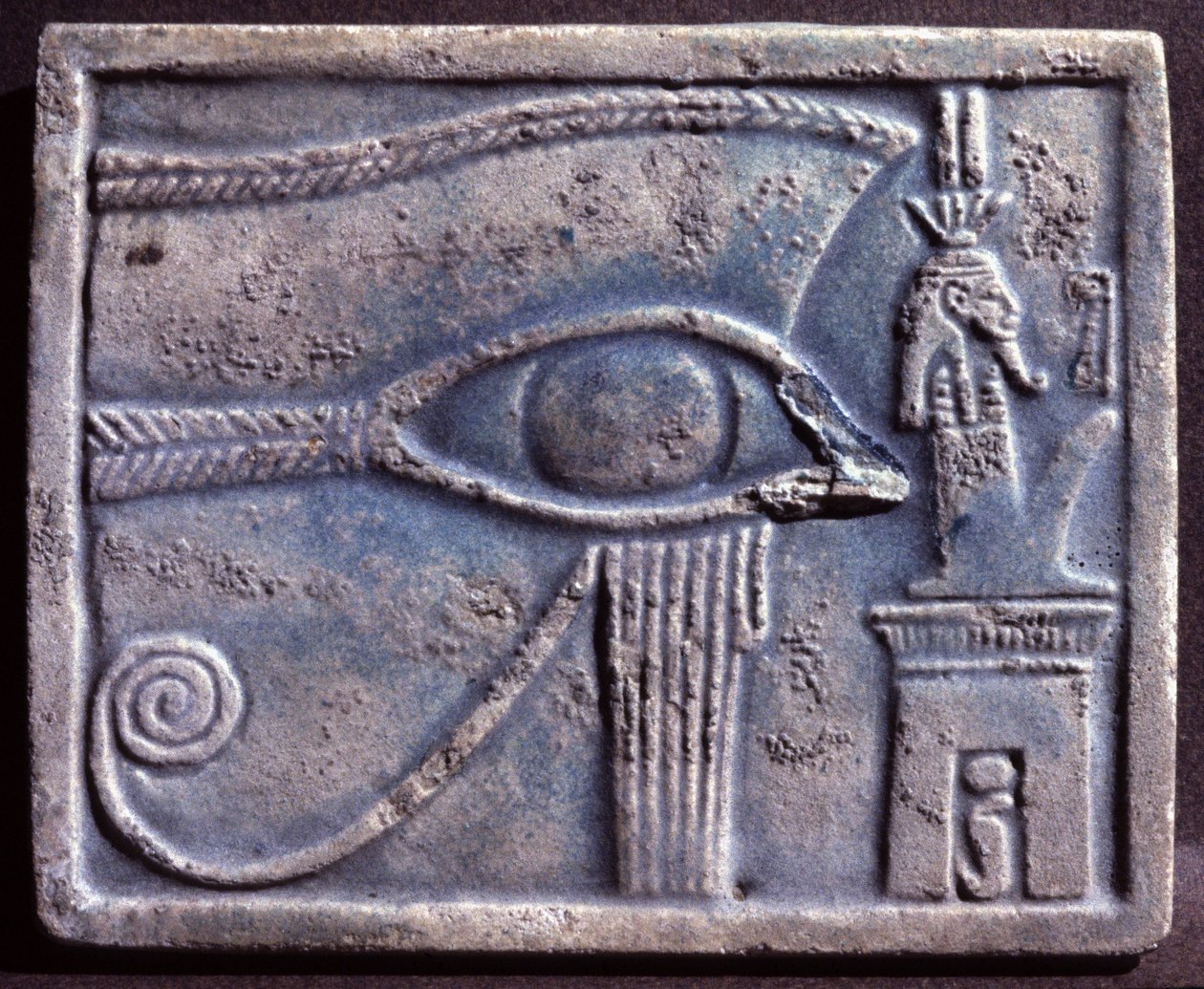 Udjat eye, New Empire (ca. 1570-1085 f.Kr.) (relief) af New Kingdom Egyptian