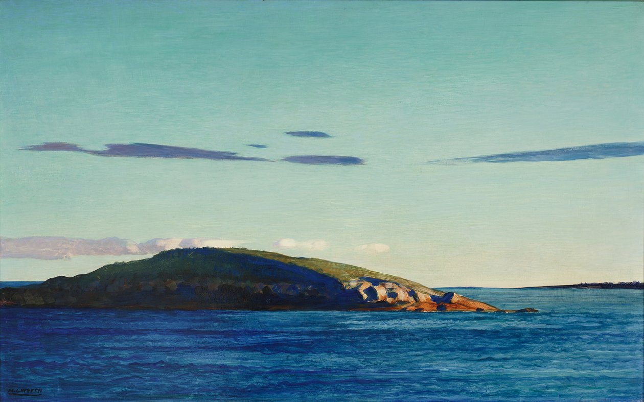 Blubber Island, Maine, 1938 (olie på gesso-jord) af Newell Convers Wyeth