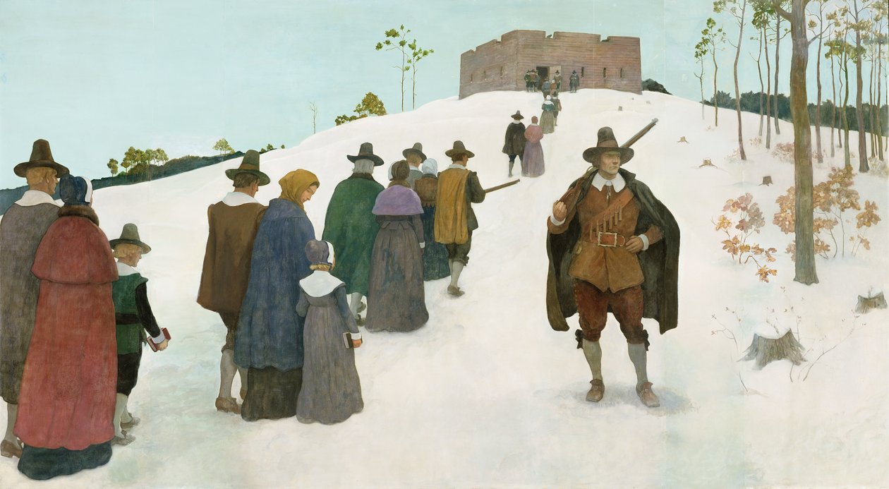 Går i kirke, 1941 af Newell Convers Wyeth