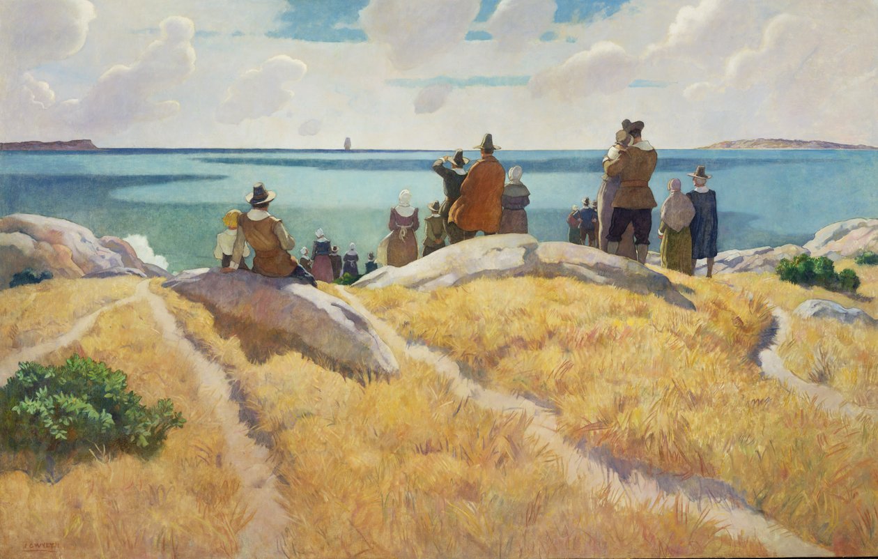 Mayflowers afgang til England i 1621, 1941 af Newell Convers Wyeth