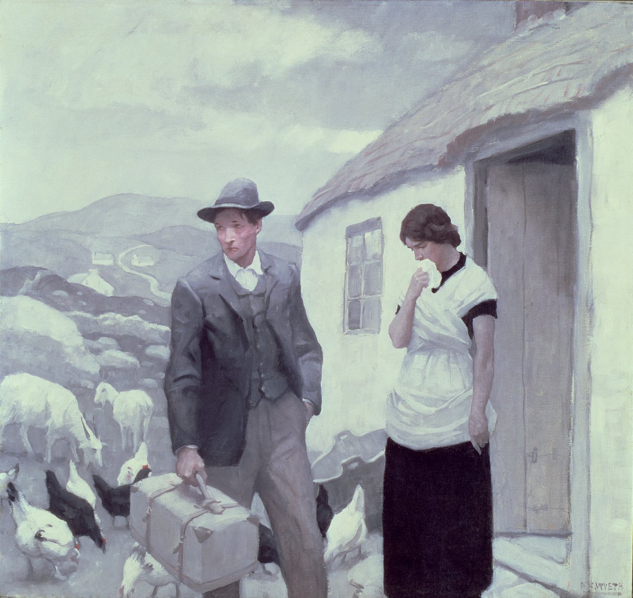 En søn af hans far (olie på lærred) af Newell Convers Wyeth