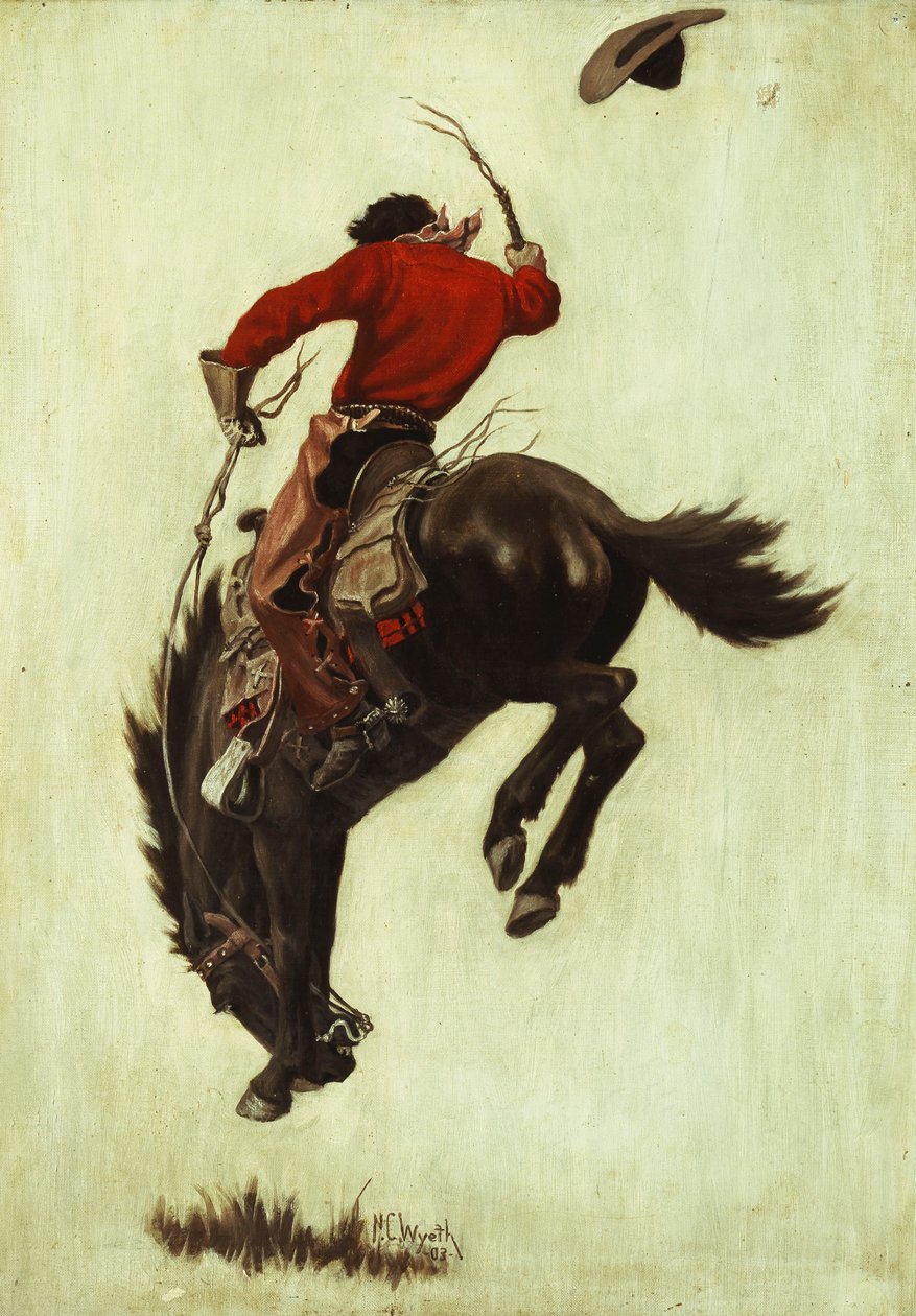 Bucking Bronco af Newell Convers Wyeth