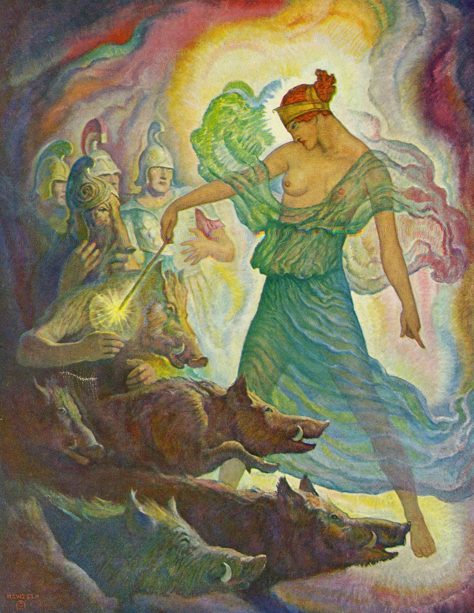 Circe og han svinede af Newell Convers Wyeth