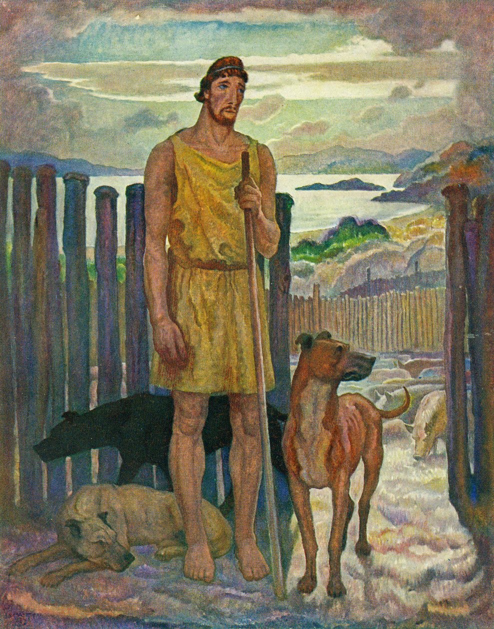 Eumaeus, svinehyrden af Newell Convers Wyeth