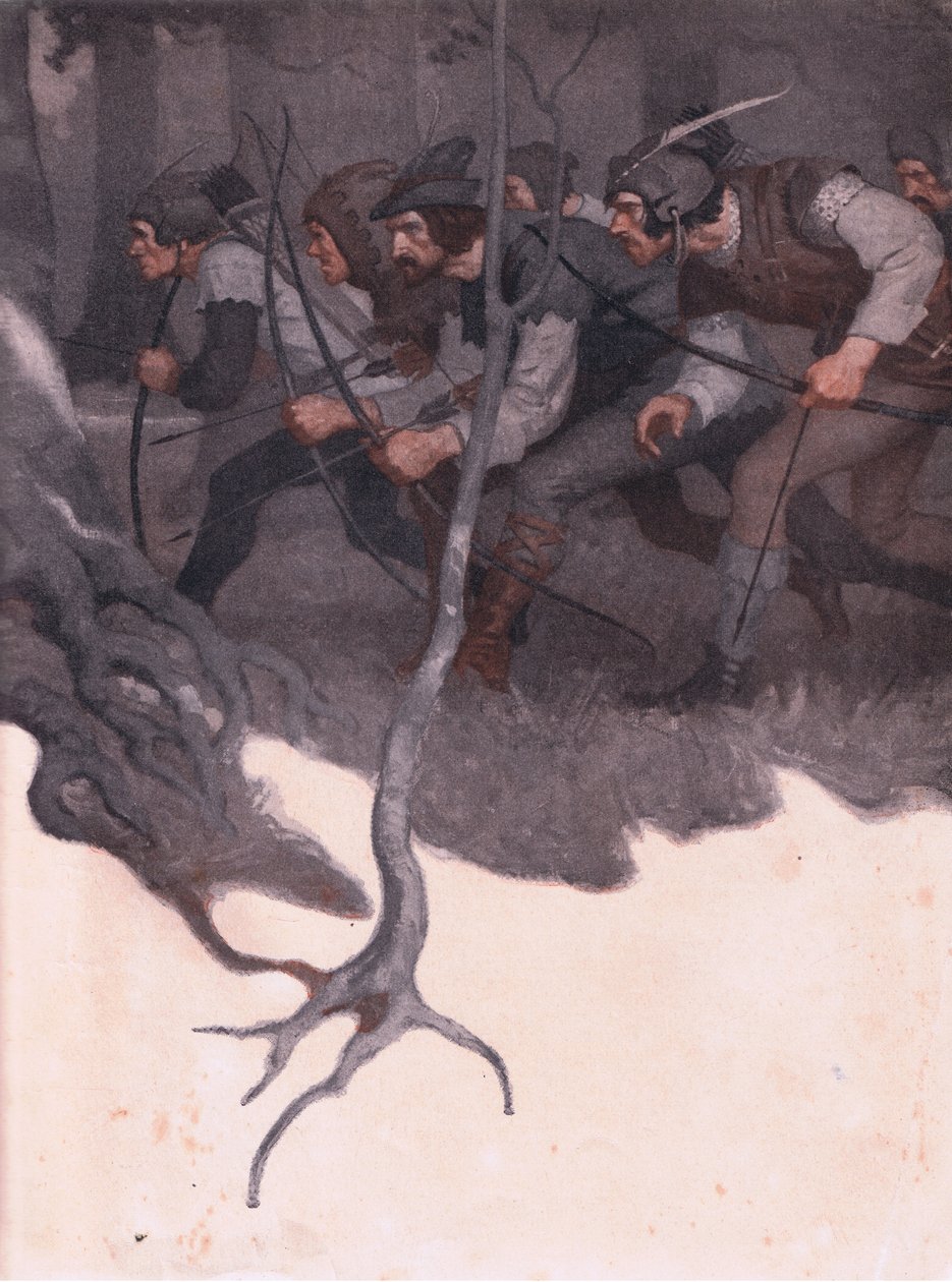 Indvendigt omslagsdesign, 1916 af Newell Convers Wyeth