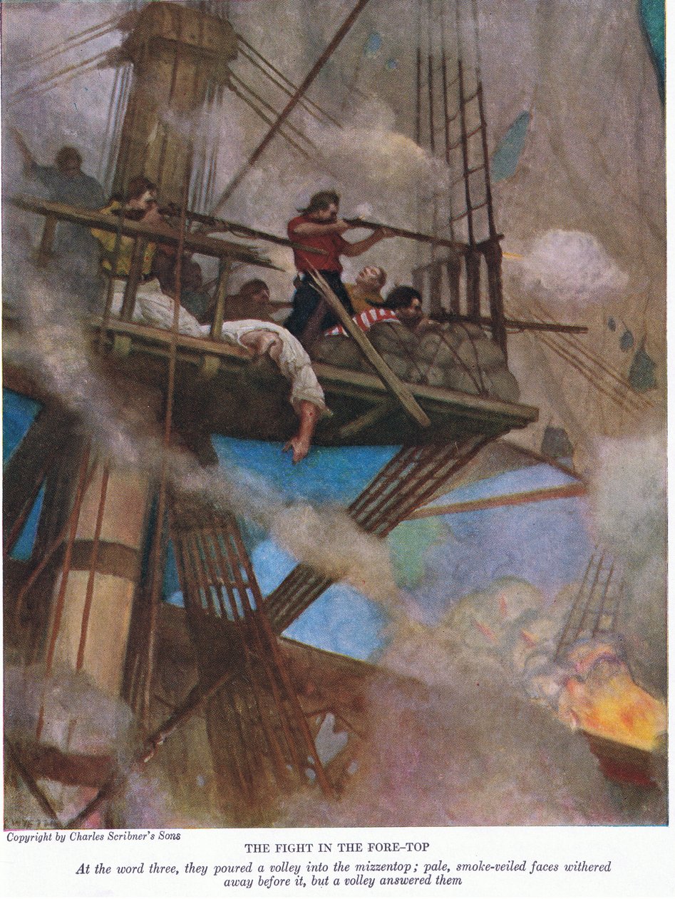 Kampen om fortoppen, 1928 af Newell Convers Wyeth