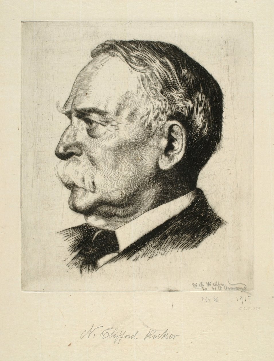 Portræt af N. Clifford Ricker af Newton A. Wells