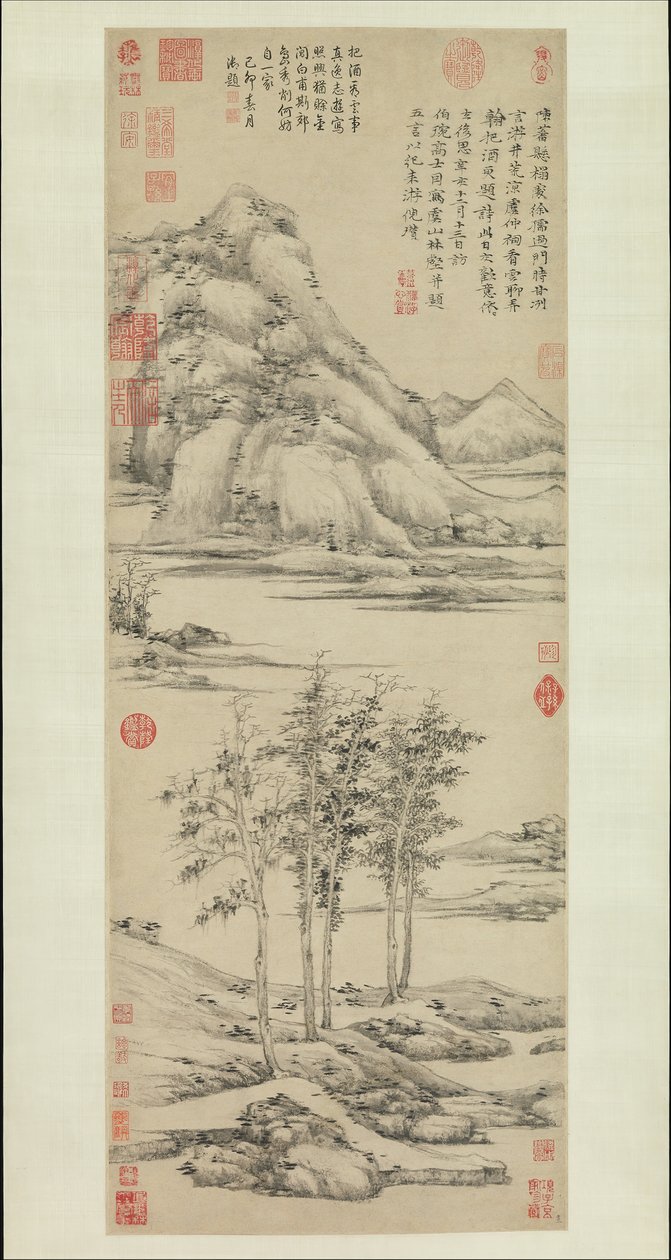 Woods and Valleys of Mount Yu, dateret 1372. af Ni Zan