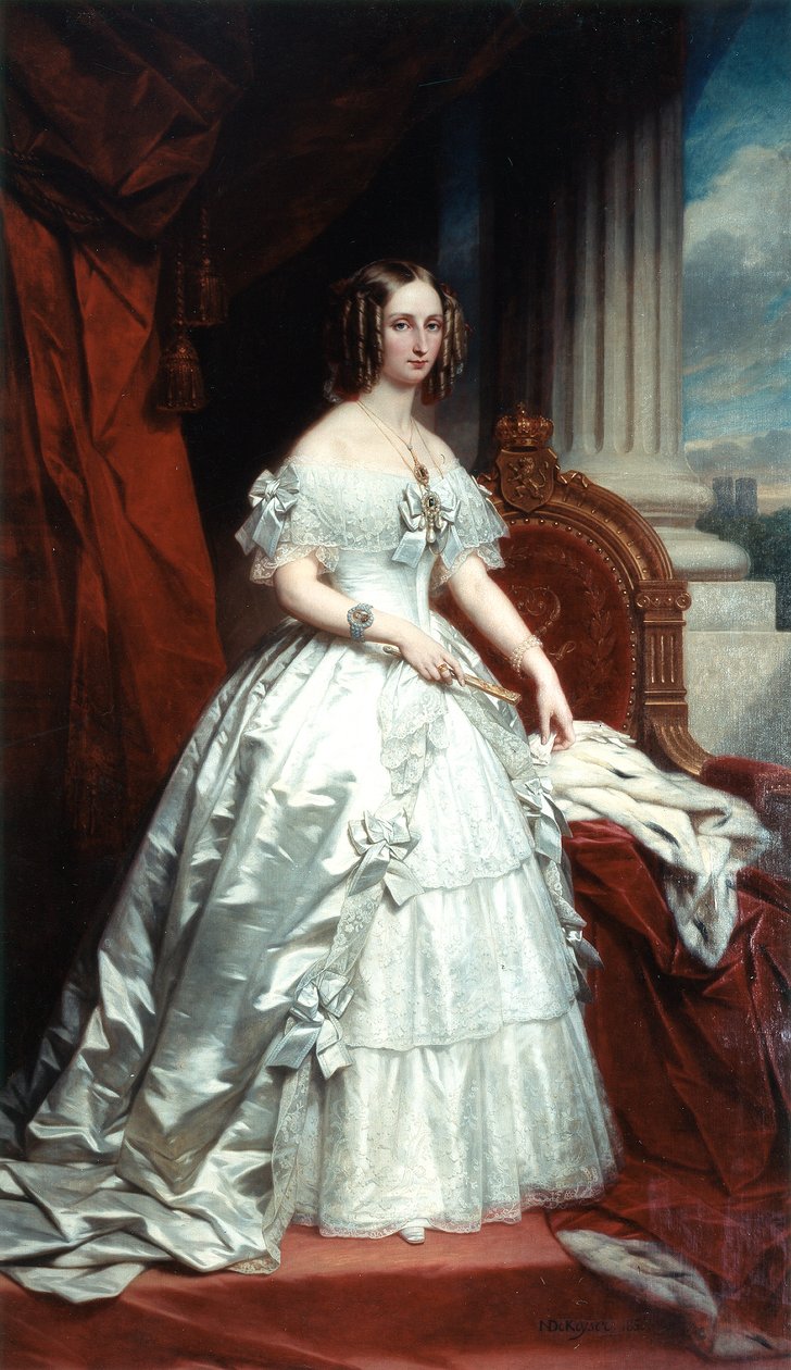 Hollandsk: Portræt af dronning Maria-Louisa Portræt af dronning Marie-Louise af Nicaise de Keyser