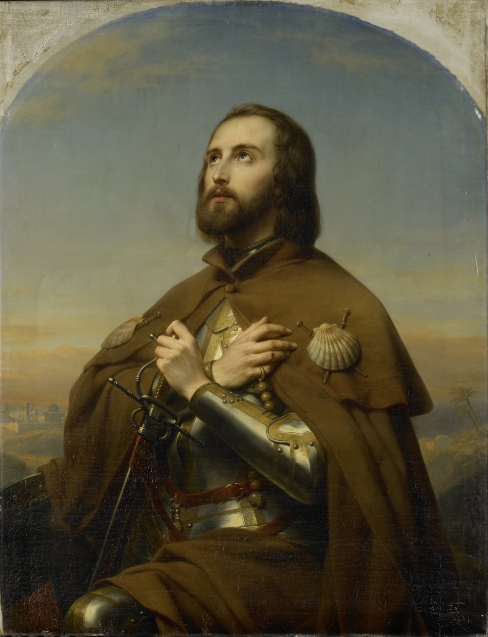 Eberhard (1445-96), hertug af Würtemberg, som pilgrim i det hellige land af Nicaise de Keyser