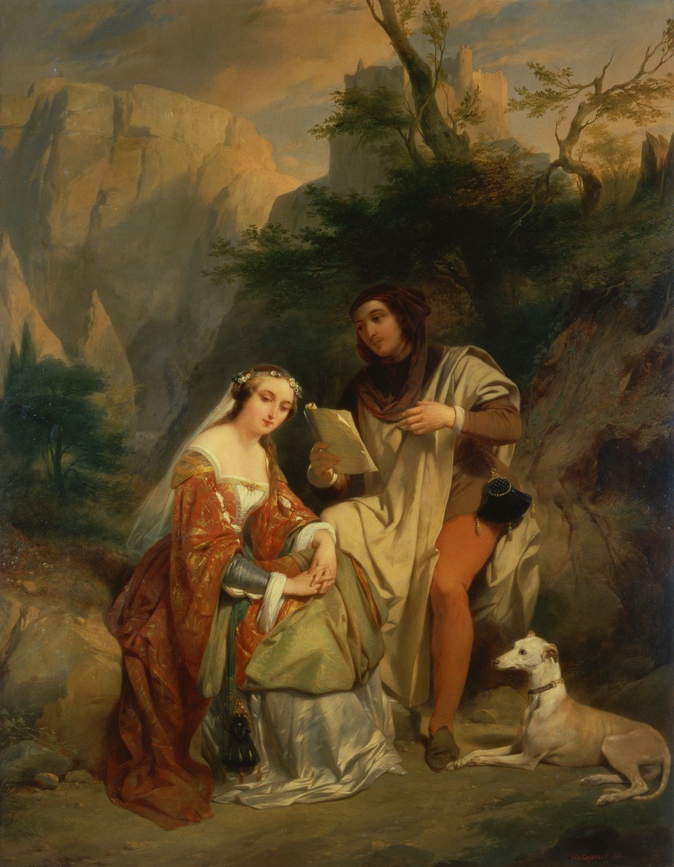 Petrarch og Laura af Nicaise de Keyser