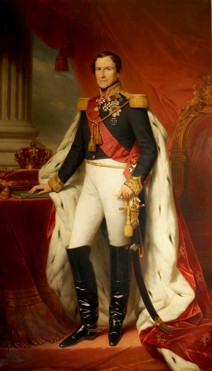 Portræt af Leopold I 1790-1865, konge af belgierne, 1856. af Nicaise de Keyser