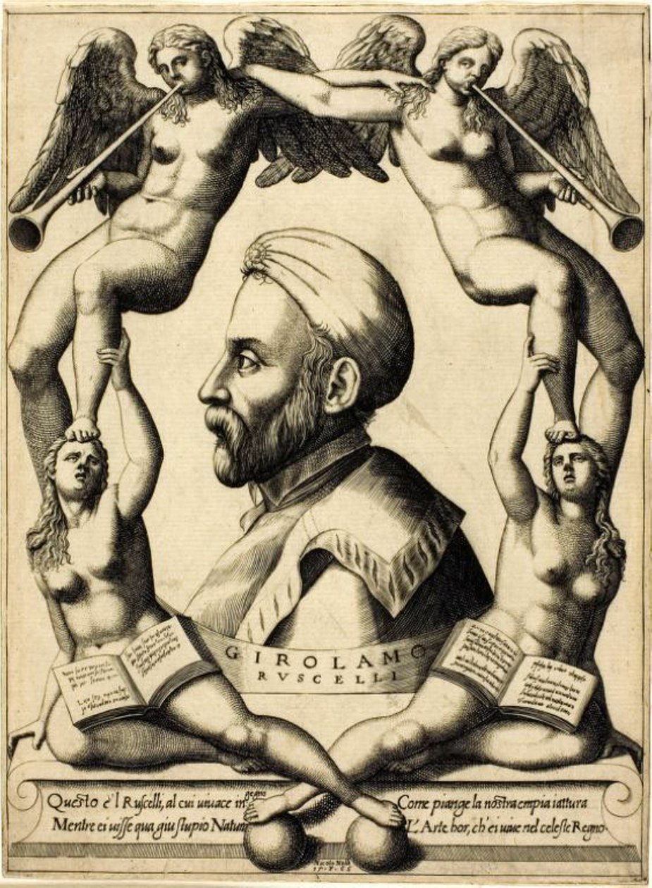 Portræt af Girolamo Ruscelli af Niccolò Nelli