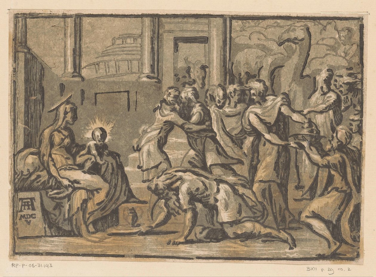 Tilbedelse af kongerne af Niccolò Vicentino (attributed to)