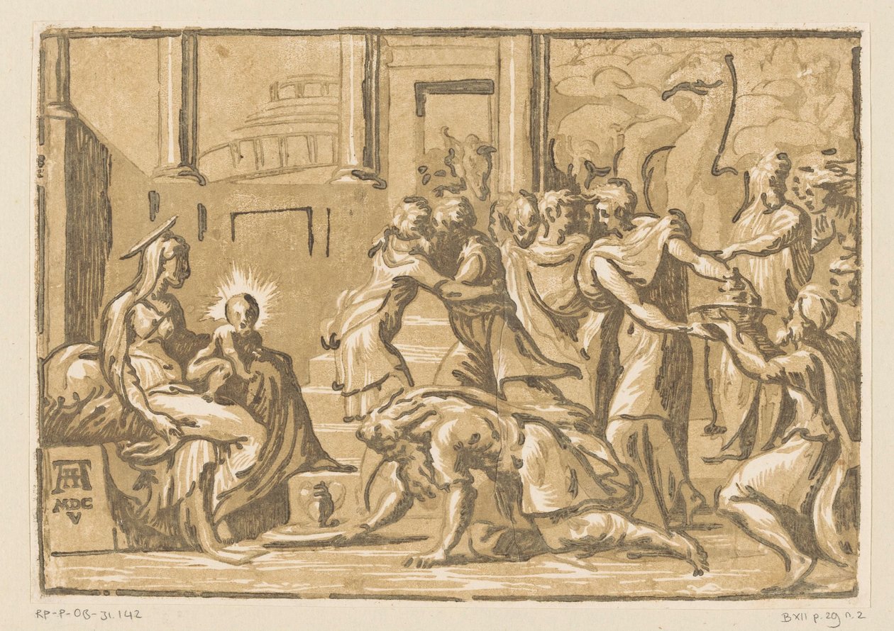 Tilbedelse af kongerne af Niccolò Vicentino (attributed to)