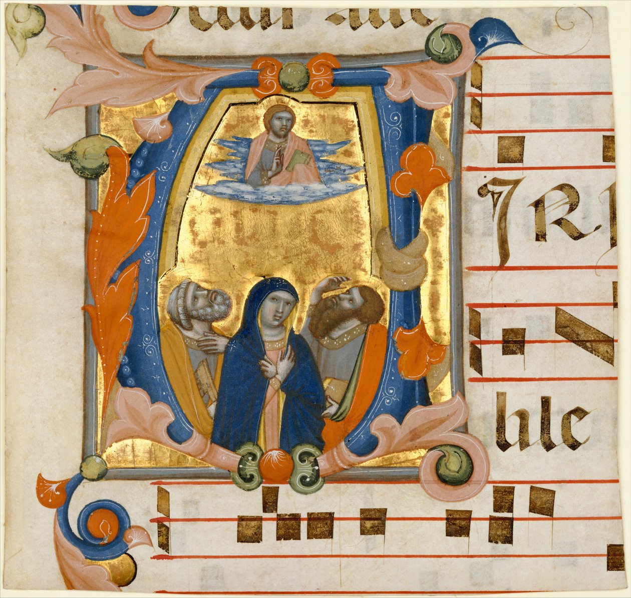 Ascension i et indledende V, ca. 1342-50. af Niccolò di ser Sozzo