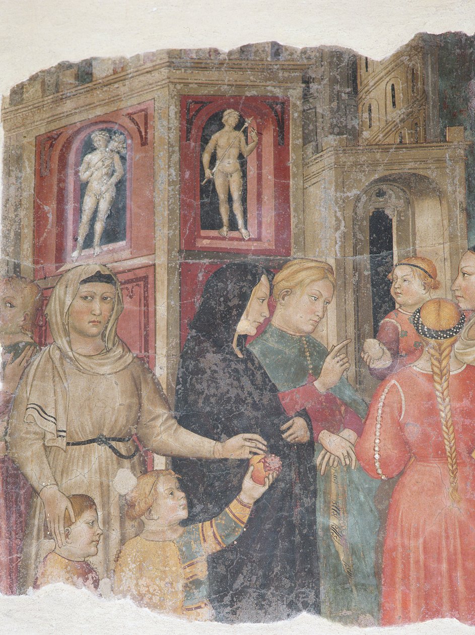 Detalje fra Captains of Mercy, 1386 af Niccolò Pietro di Gerini