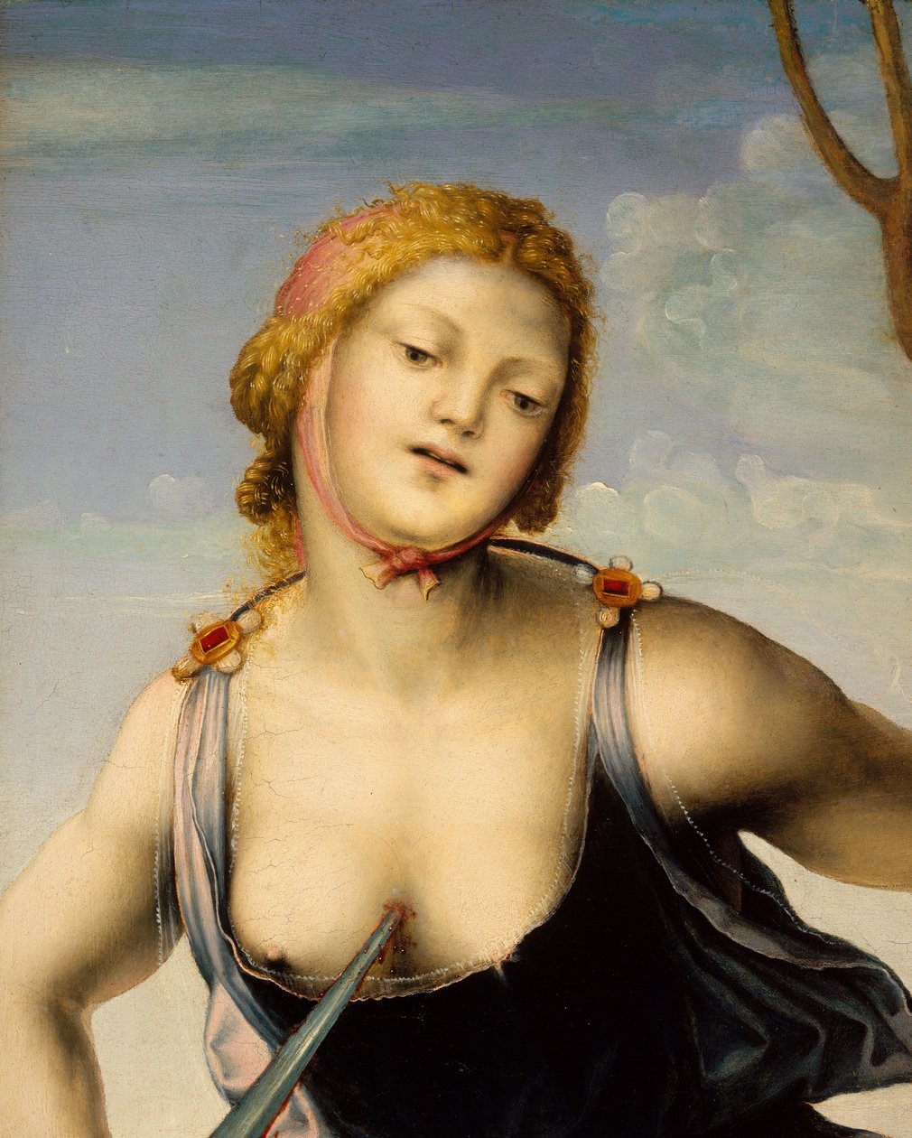 Lucretia, ca.1500-50 af Niccolo the Younger Giolfino