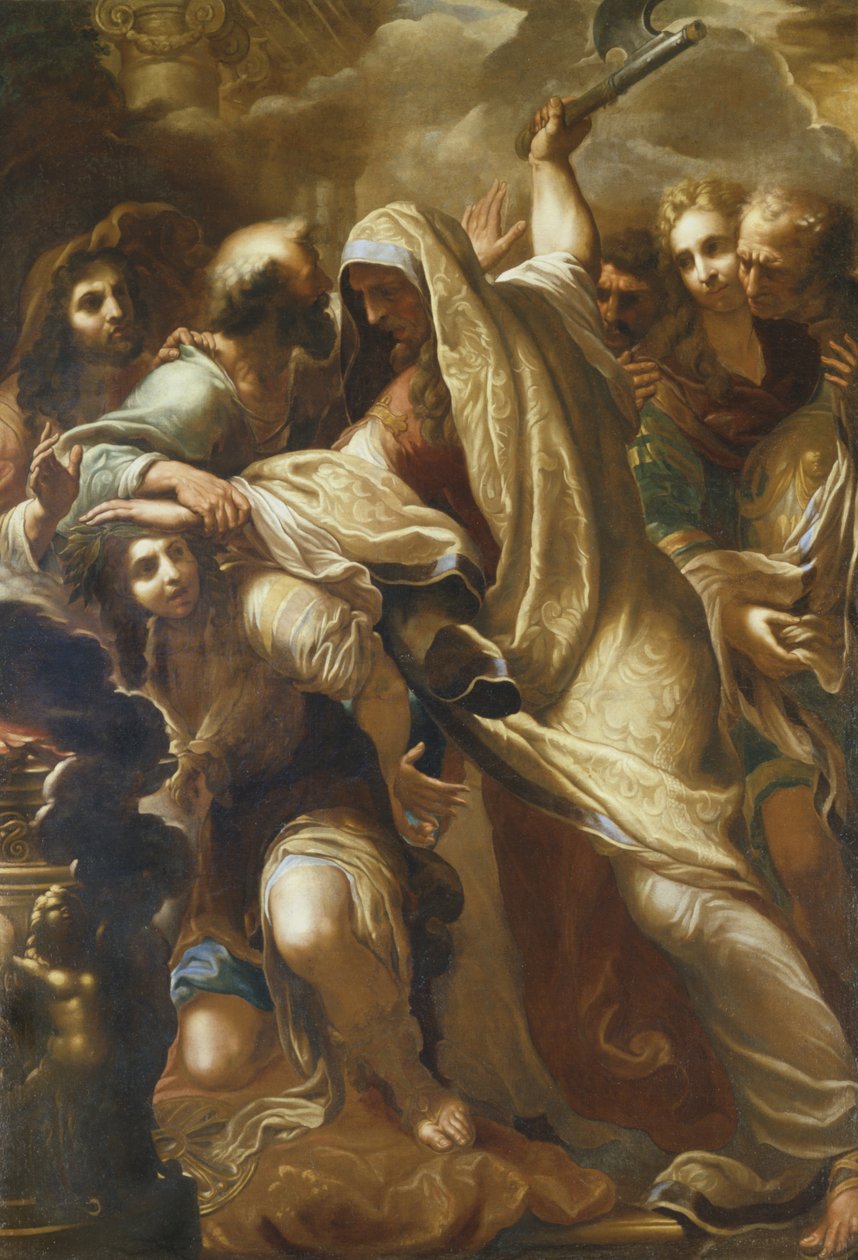 The Sacrifice of Iphigenia (olie på lærred) af Niccolo Tornioli