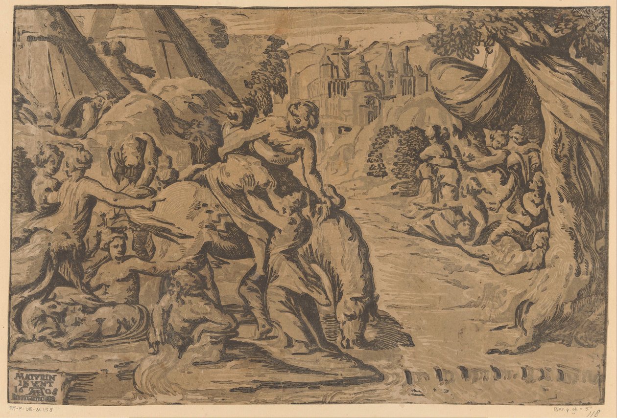 Cloelia krydser Tiberen af Niccolo Vicentino