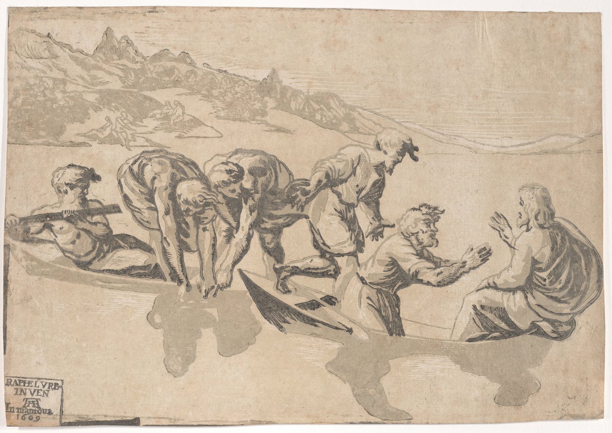 The Miraculous Draft of Fishes, 1540-1550 genudgivet 1609., 1540-1550 genudgivet 1609. af Niccolo Vicentino