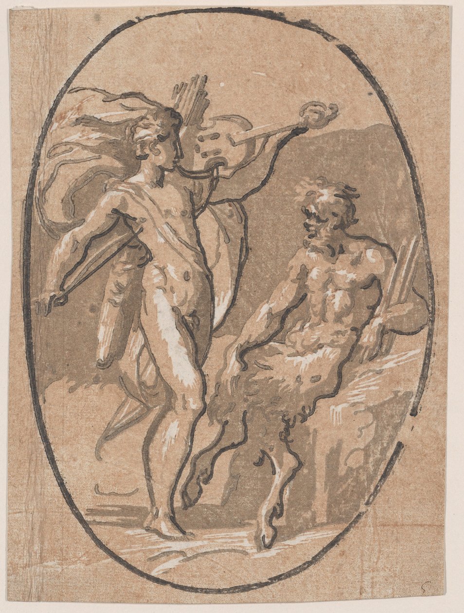 Konkurrencen mellem Apollo og Marsyas, ca. 1540-1 af Niccolo Vicentino