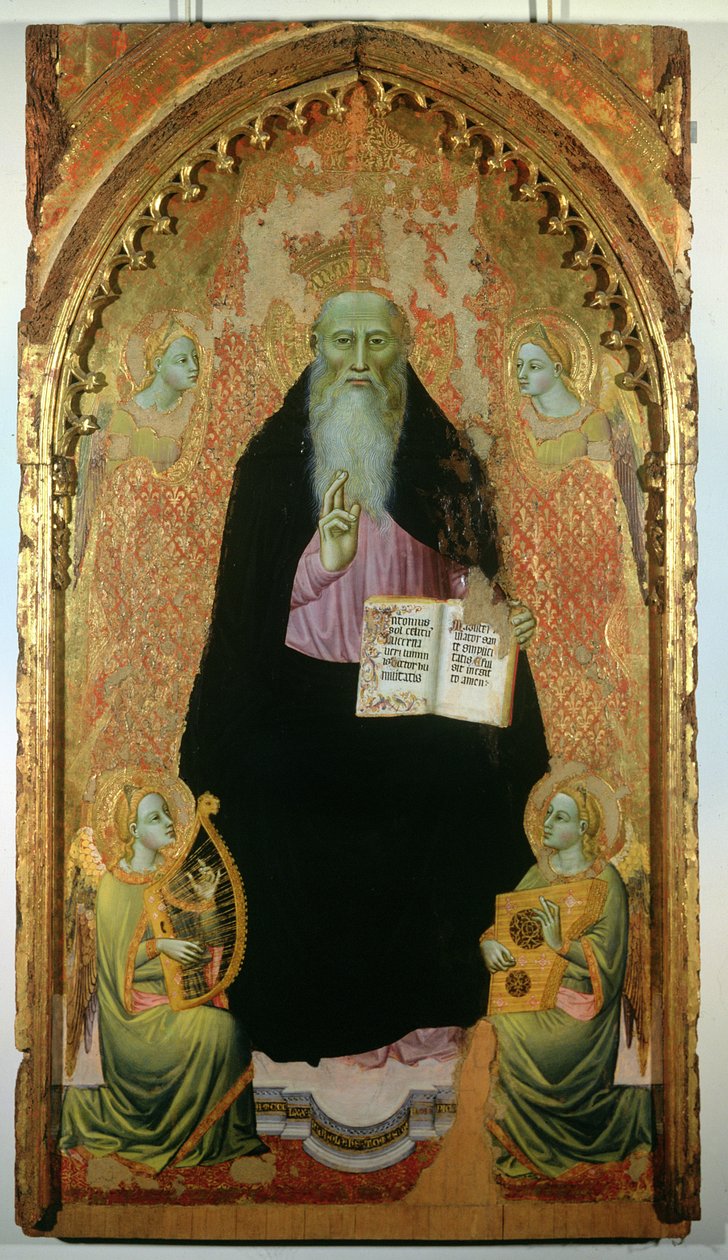 Sankt Antonius abbed med Antonitternes bog, 1371 af Niccolo di Tommaso
