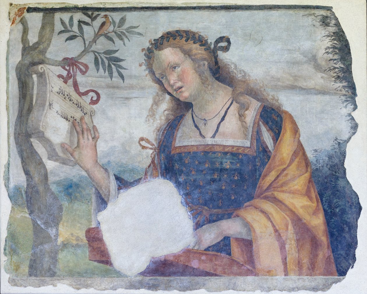 Allegori om musik, ca. 1520-24 (fritstående fresko) af Niccolo the Younger Giolfino