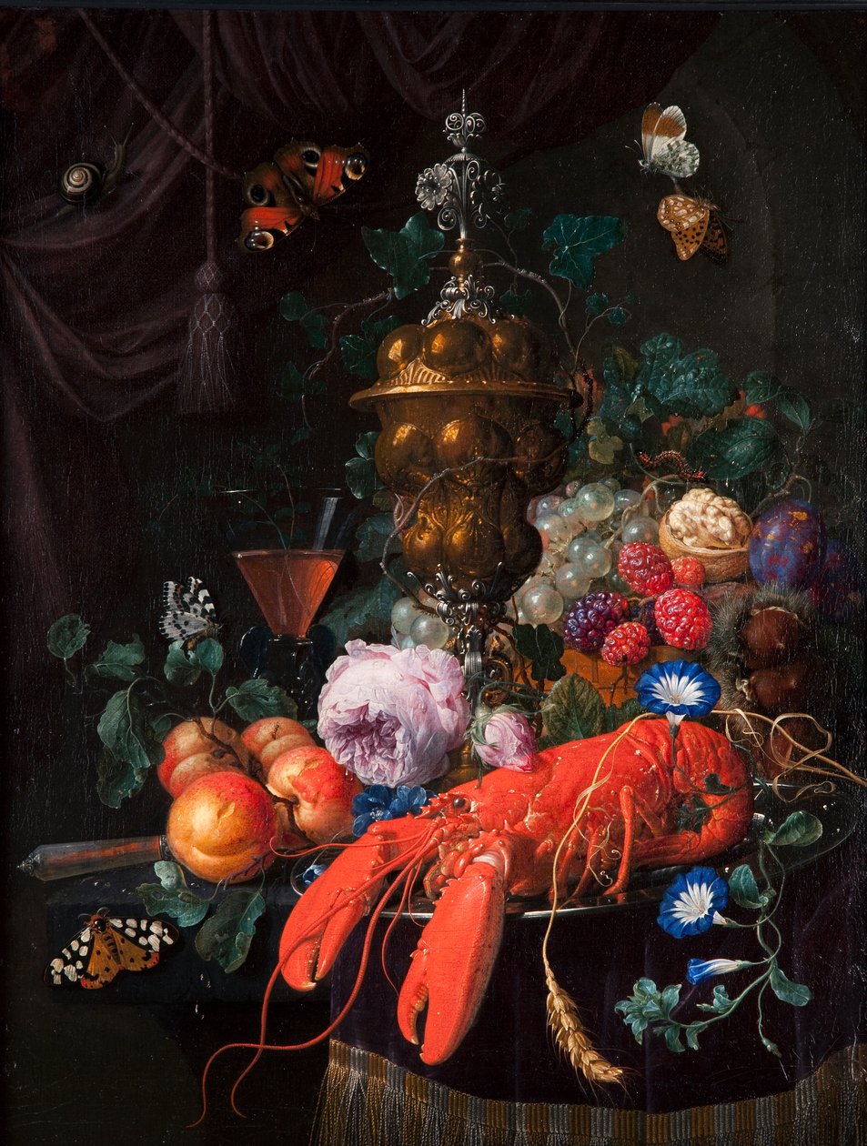 Stilleben med hummer, 1678 af Nicholaes van Verendael