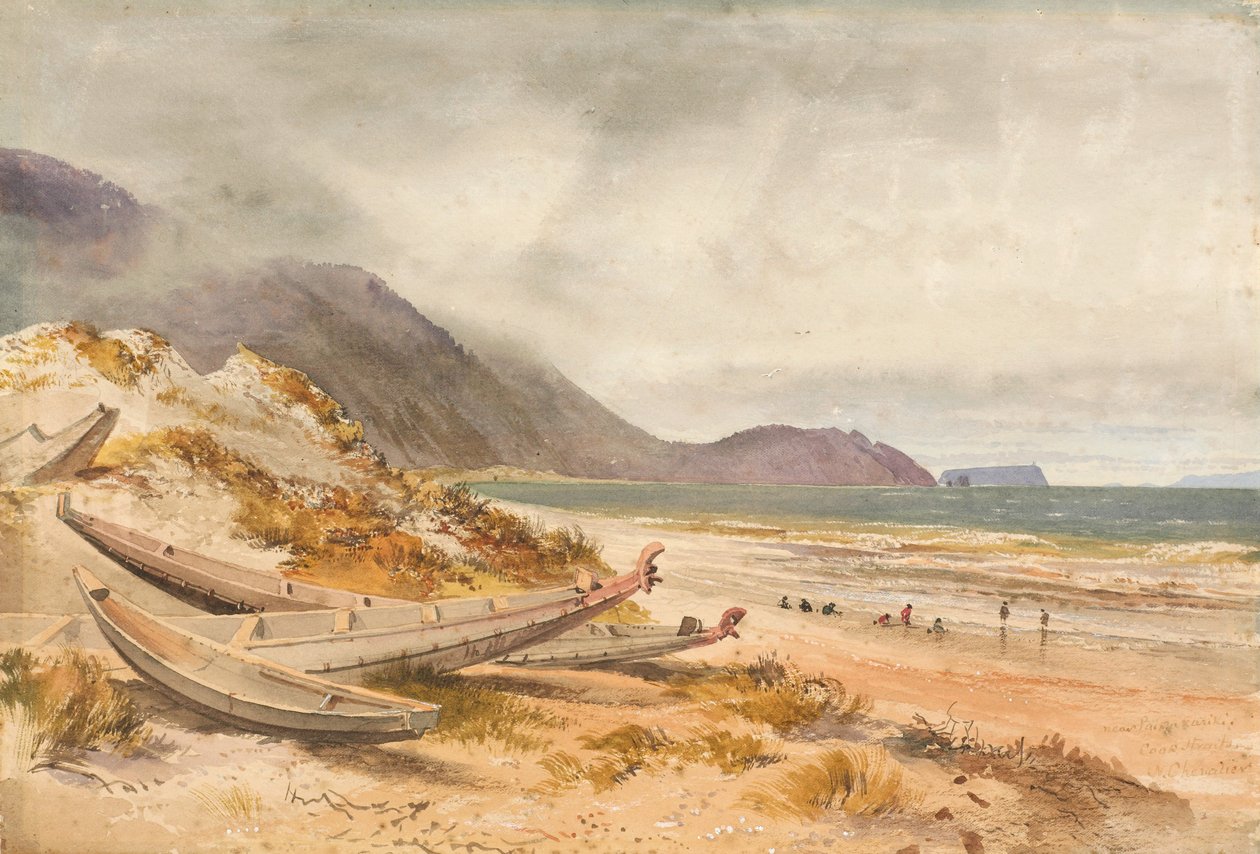 I nærheden af Paekakariki, Cookstrædet af Nicholas Chevalier