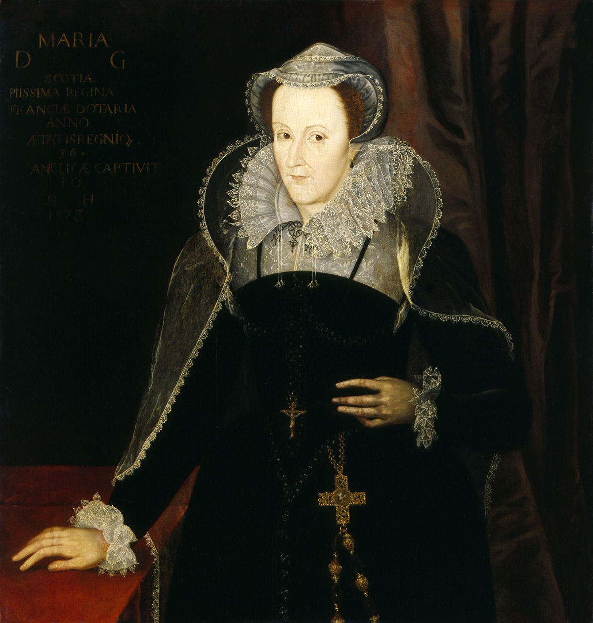 Portræt af Mary Stuart, Queen of Scots, 1578 af Nicholas Hilliard
