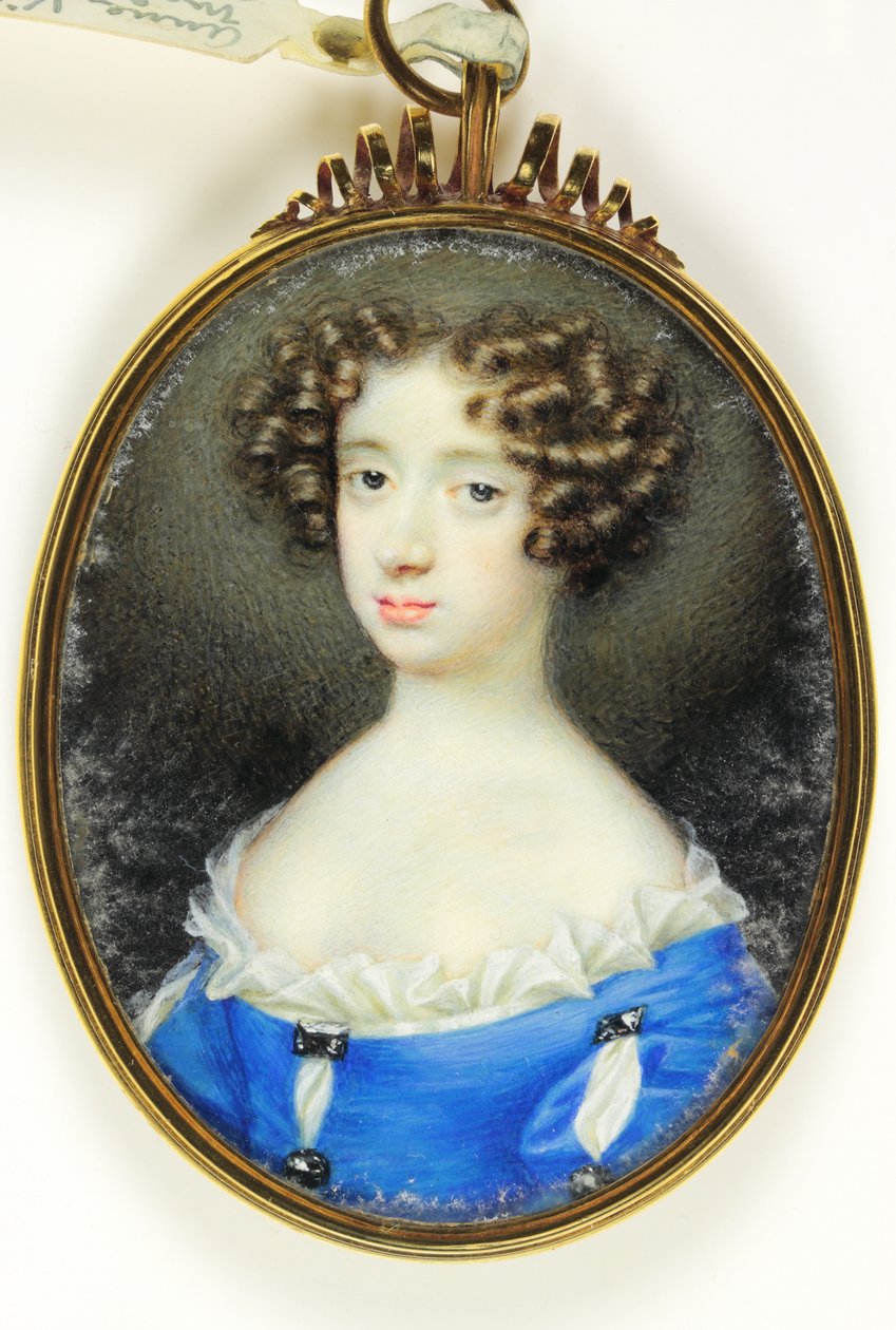Anne Villiers, Madame Bentinck (akvarel på elfenben) af Nicholas (attr.to) Dixon