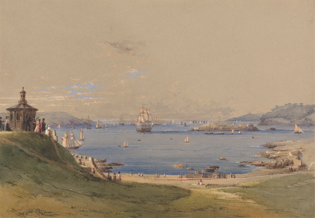 Plymouth Sound fra Hoe af Nicholas Condy
