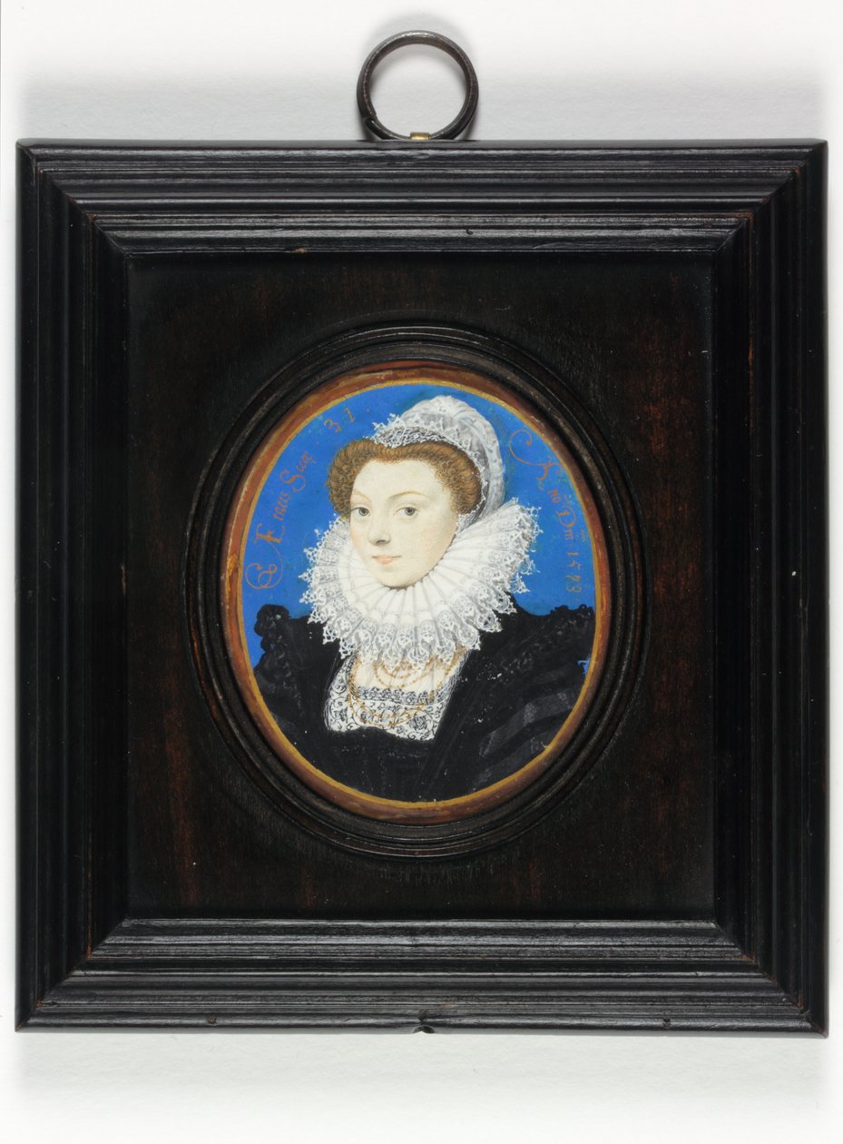 En dame traditionelt identificeret som Mary Queen of Scots af Nicholas Hilliard