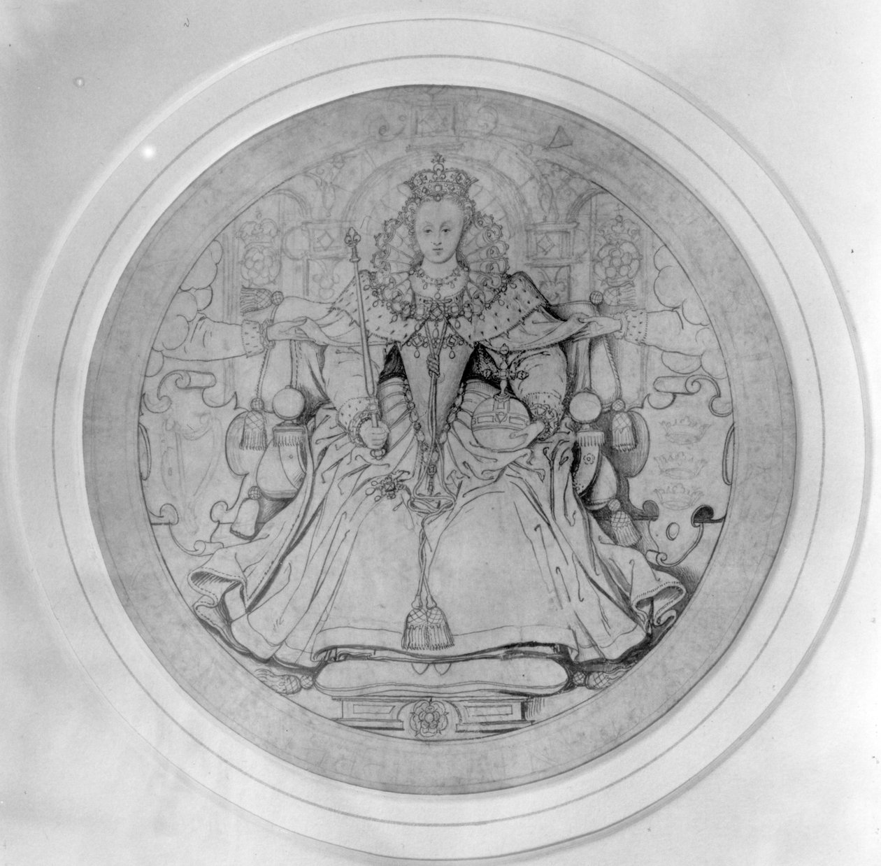 Design til forsiden af Queen Elizabeth I