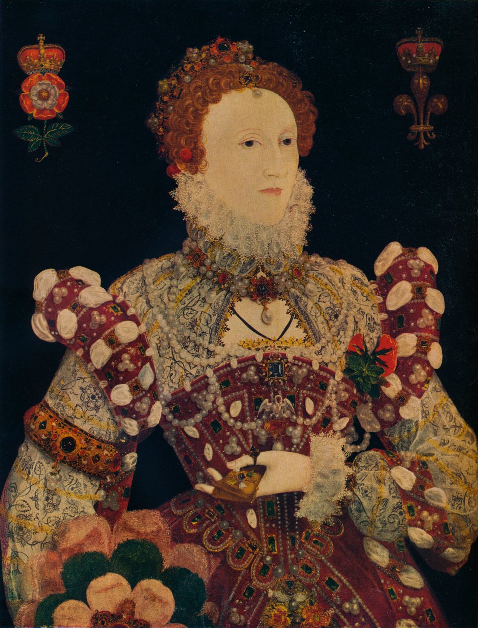 Elizabeth I, dronning af England og Irland, c1574 af Nicholas Hilliard