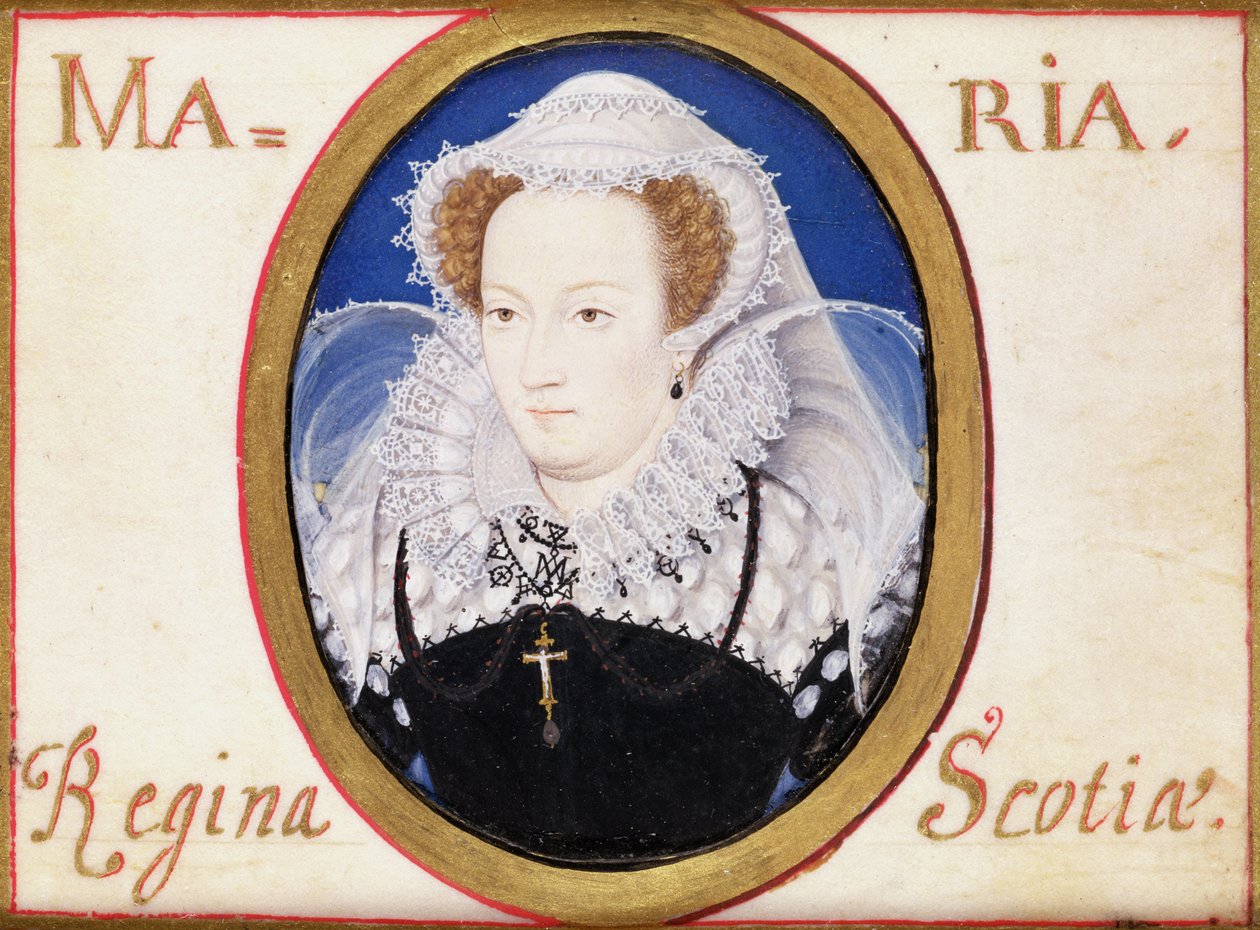 Mary Queen of Scots (1542-87) (gouache på vellum) af Nicholas Hilliard