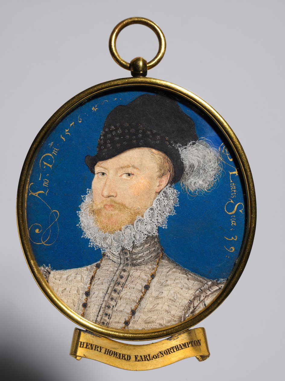 Portræt af Charles Howard, 2. baron Howard af Effingham, senere 1. jarl af Nottingham, 1576. af Nicholas Hilliard