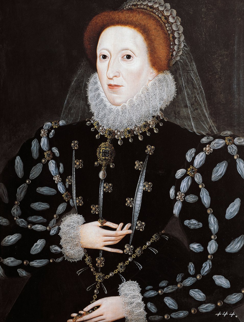Portræt af dronning Elizabeth I af England af Nicholas Hilliard