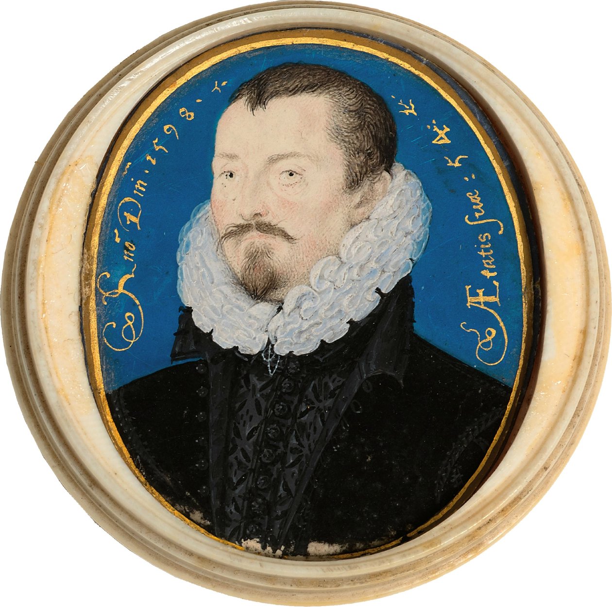 Portræt af Sir Thomas Bodley 1545-1613, 1598 af Nicholas Hilliard