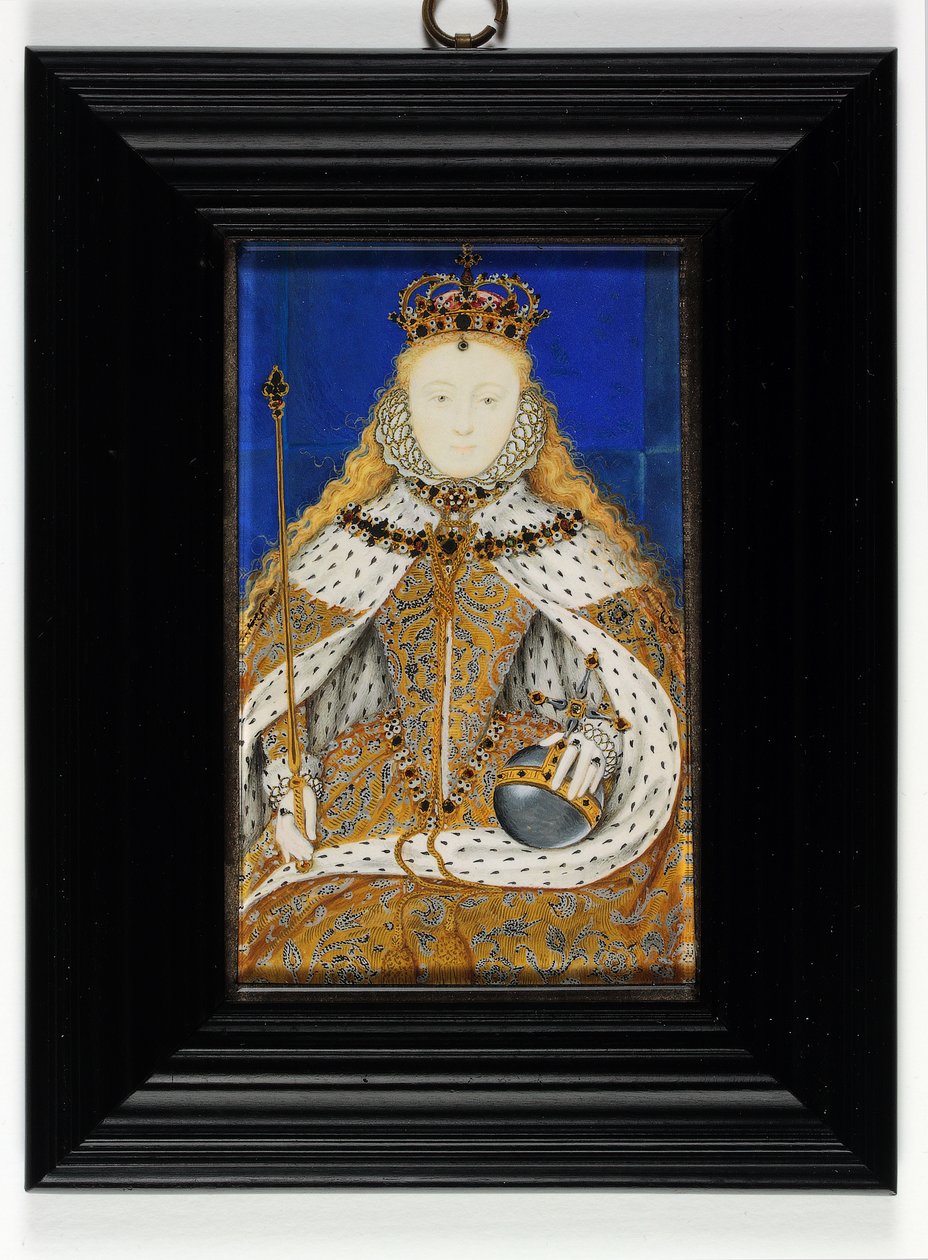 Dronning Elizabeth I (emalje) af Nicholas Hilliard