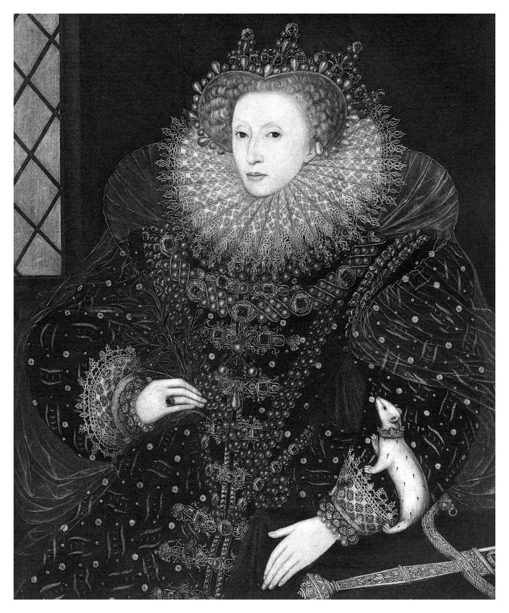 Dronning Elizabeth, Hermelin-portrættet, 1585, 1896. af Nicholas Hilliard