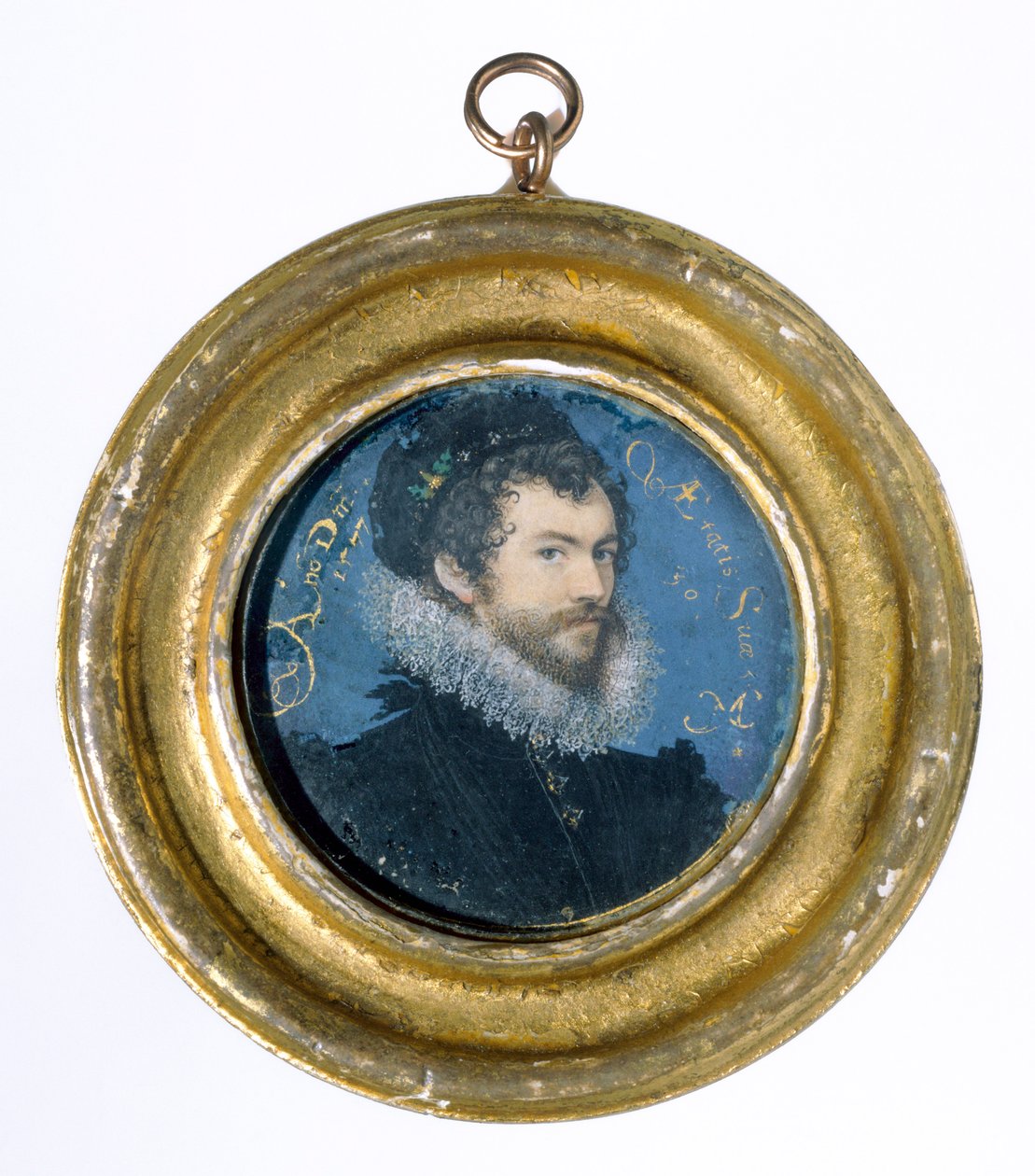 Selvportræt, 1577 (wc på vellum) af Nicholas Hilliard